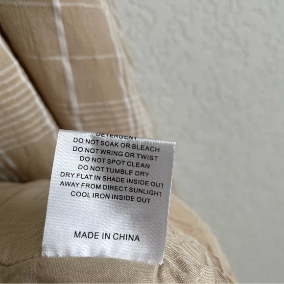 Sabo Dress Womens 4 Tan Plaid Azaria cottagecore - Picture 8 of 8